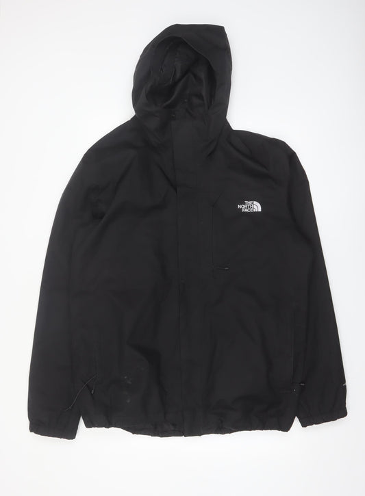 The North Face Men's Black XL Waterproof Hooded Rain Jacket