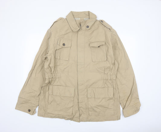 Abrams Mens Beige 2XL Military Jacket Cotton Casual Style
