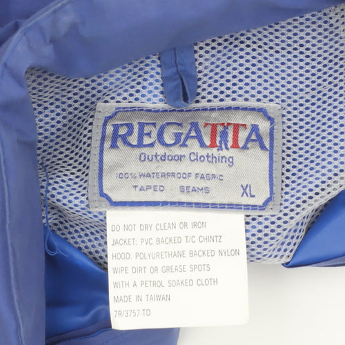 Regatta Men’s Blue XL Waterproof Windproof Hooded Rain Jacket
