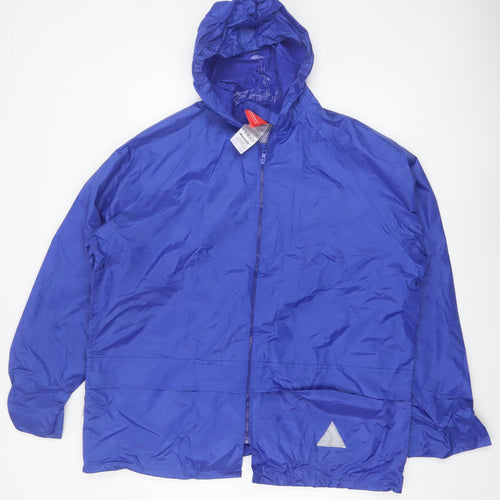 Result Men's Blue L Hooded Waterproof Windbreaker Jacket
