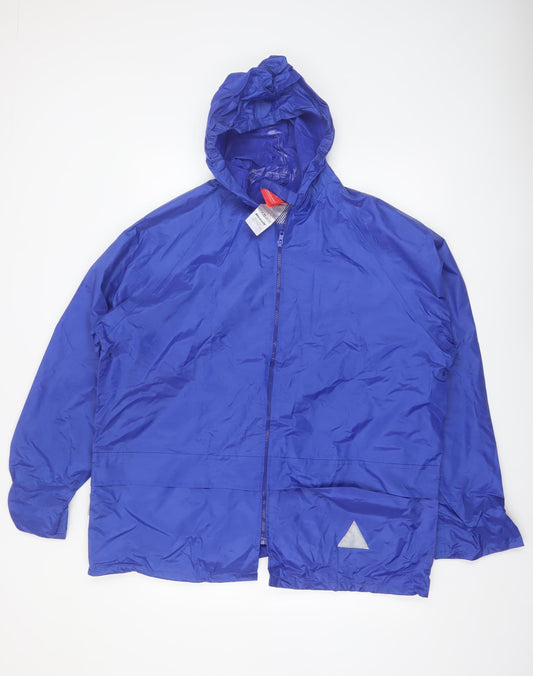 Result Men's Blue L Hooded Waterproof Windbreaker Jacket