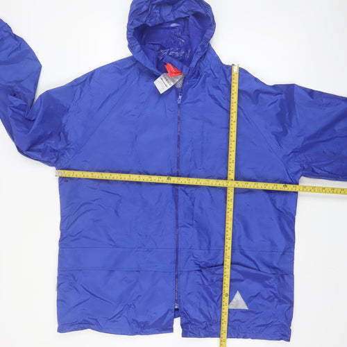 Result Men's Blue L Hooded Waterproof Windbreaker Jacket