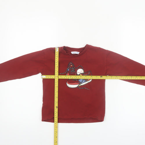 Mayoral Boys Red Long Sleeve Graphic T-Shirt 4 Years