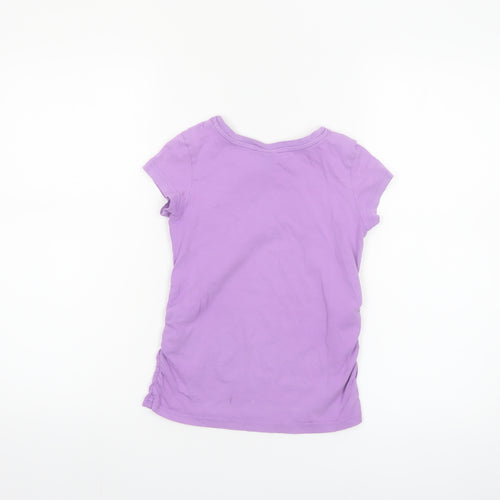 Bench Girls Purple 7-8 Years Logo Cotton Short Sleeve T-Shirt