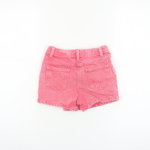 Primark Girls Pink Denim Wrap Shorts 5-6 Years 100% Cotton Summer