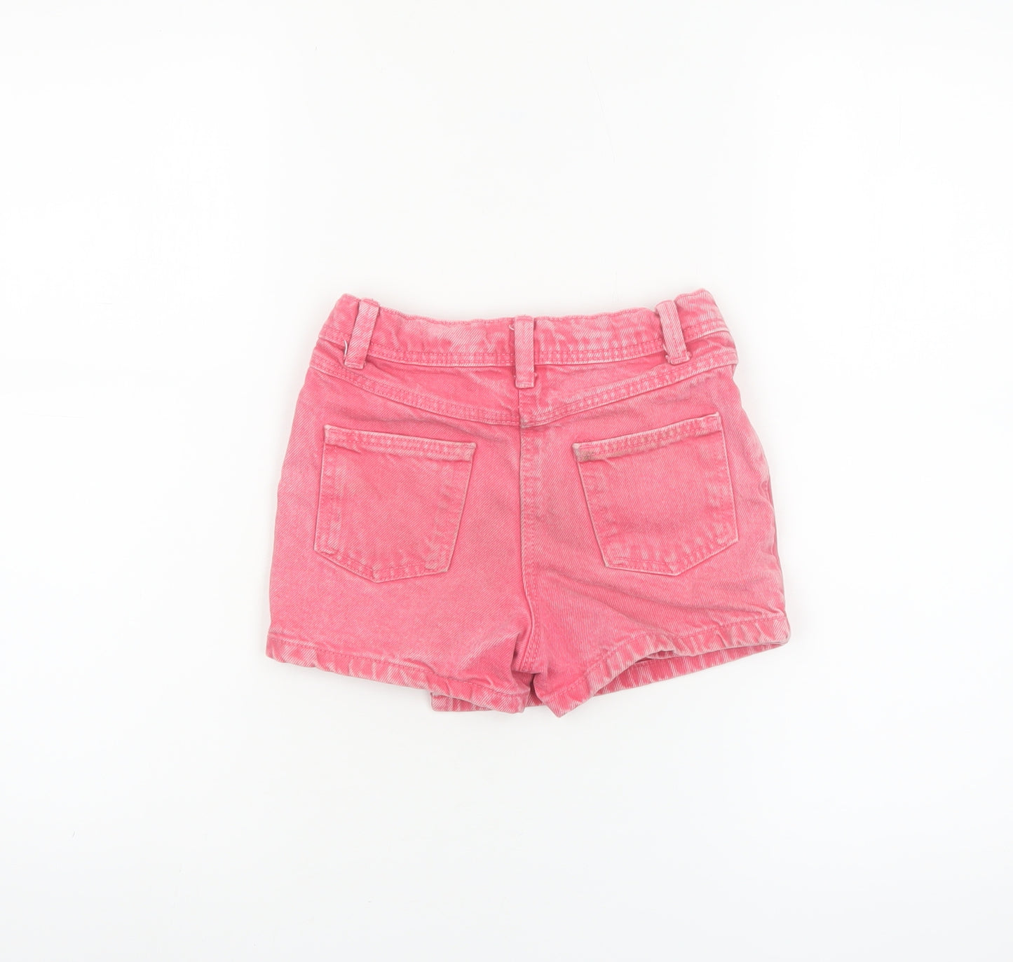 Primark Girls Pink Denim Wrap Shorts 5-6 Years 100% Cotton Summer