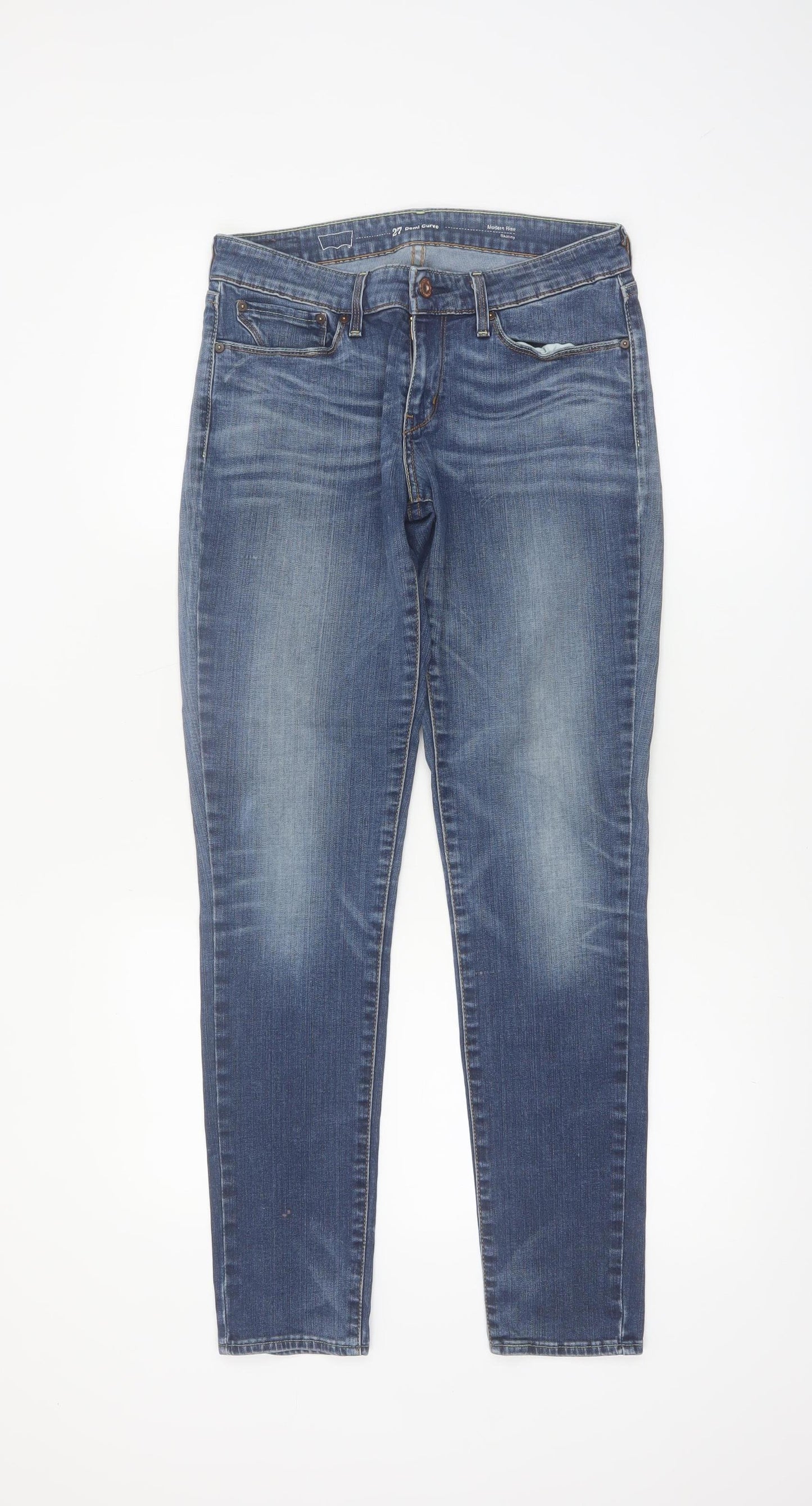 Levi's Women's Blue Skinny Jeans Size 27 Demi Curve Mid Rise