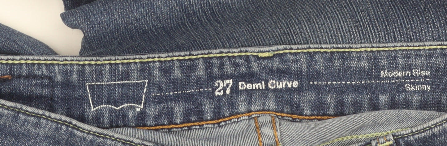 Levi's Women's Blue Skinny Jeans Size 27 Demi Curve Mid Rise