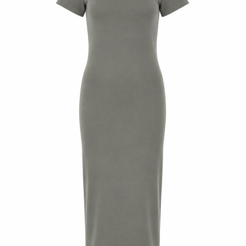 Pull & Bear Women’s Green Bodycon Long Dress XS Short Sleeve
