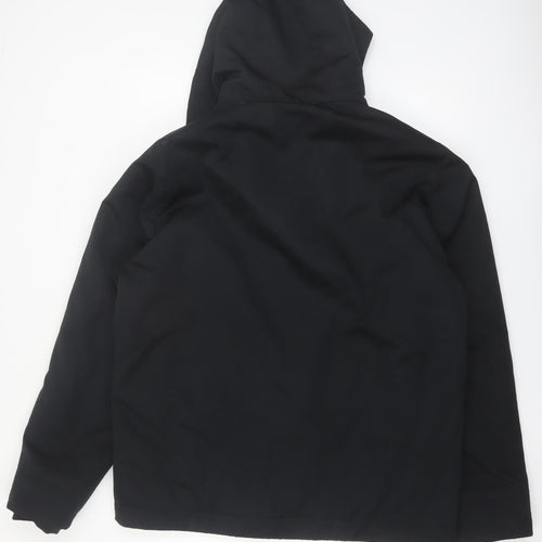 Hollister Men's Black XL All-Weather Hooded Parka Jacket