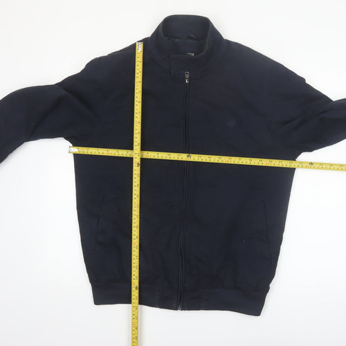 Kensington Eastside Men's Blue Cotton Bomber Jacket L Classic Style