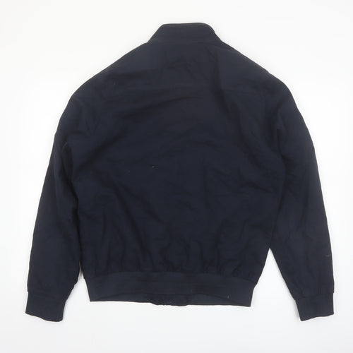Kensington Eastside Men's Blue Cotton Bomber Jacket L Classic Style
