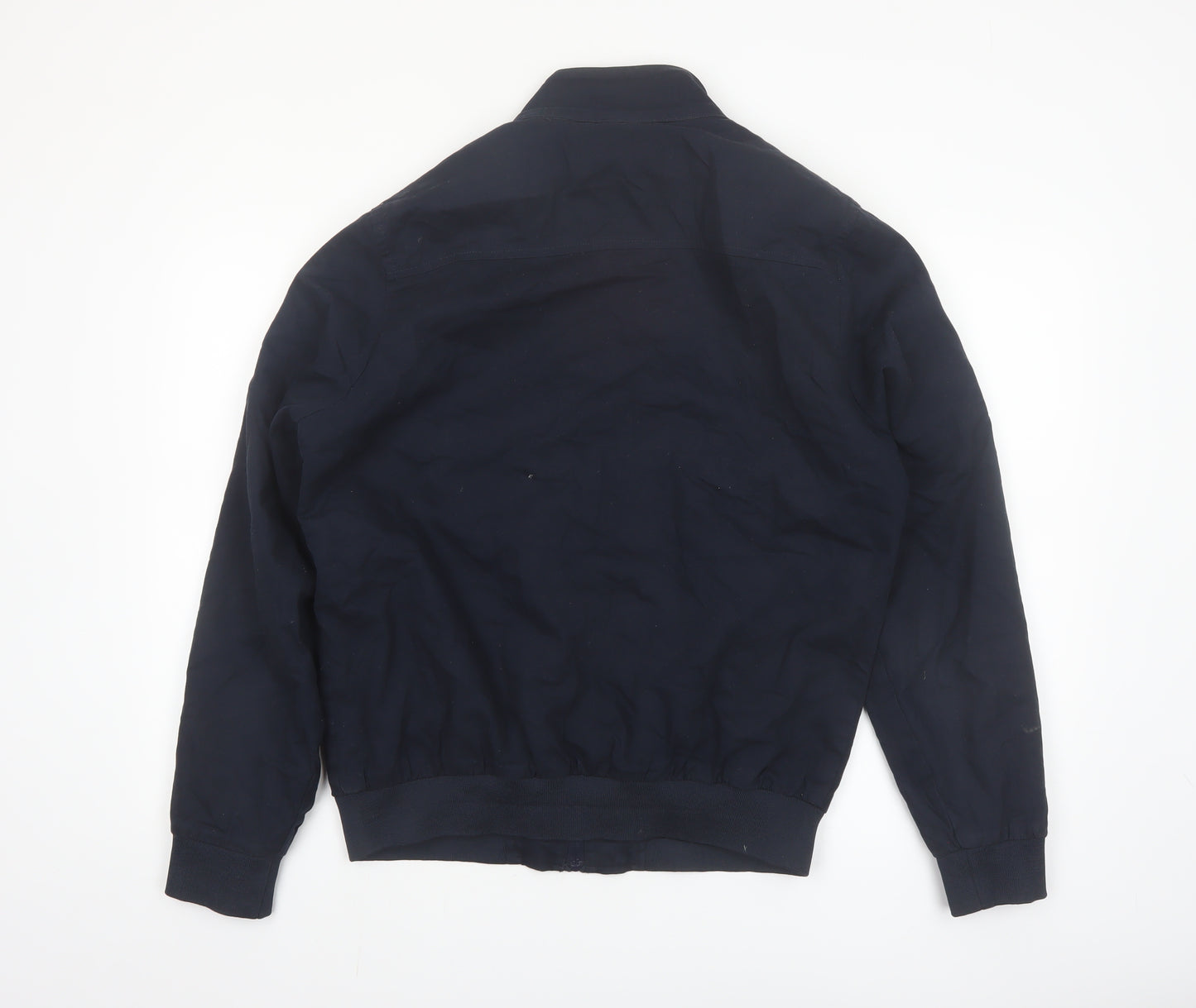 Kensington Eastside Men's Blue Cotton Bomber Jacket L Classic Style