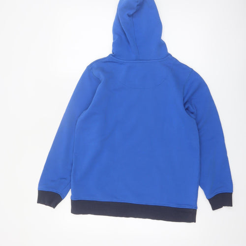 Canterbury Boys Blue Pullover Hoodie 14 Years Logo Graphic Cotton Blend