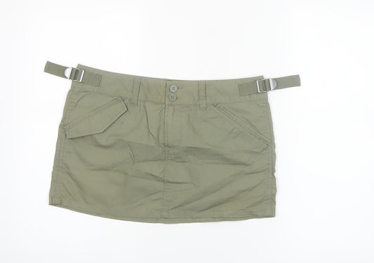 H&M Divided Women Green Cargo Short Skirt Size 8