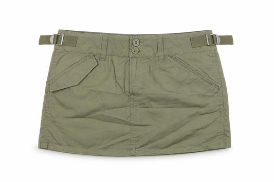 Front view of H&M Divided Women Green Cargo Short Skirt, size 8