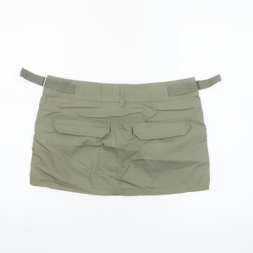 H&M Divided Women Green Cargo Short Skirt Size 8