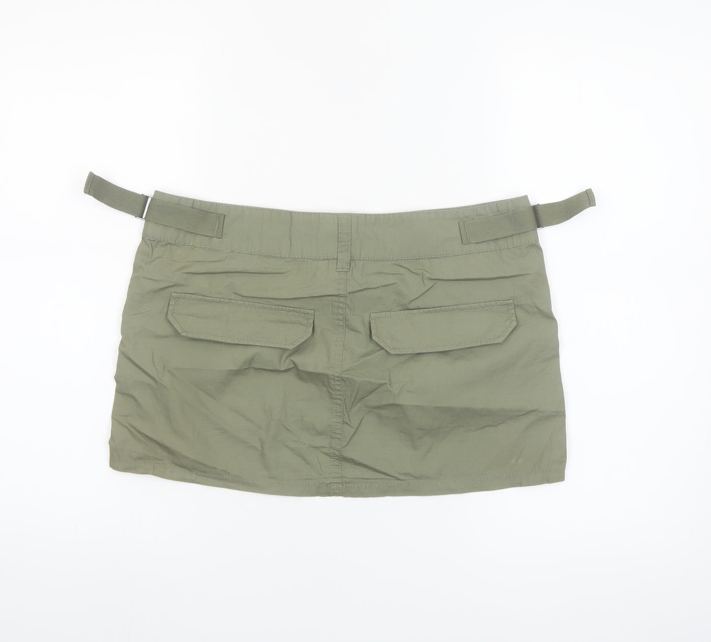 H&M Divided Women Green Cargo Short Skirt Size 8