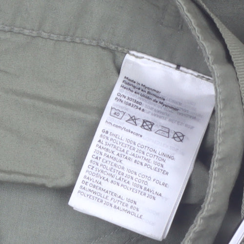 H&M Divided Women Green Cargo Short Skirt Size 8
