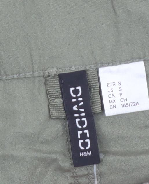 H&M Divided Women Green Cargo Short Skirt Size 8