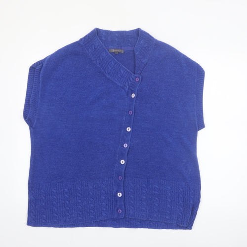 Marks and Spencer Women’s Blue Sleeveless Cardigan XL Knit
