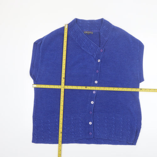 Marks and Spencer Women’s Blue Sleeveless Cardigan XL Knit