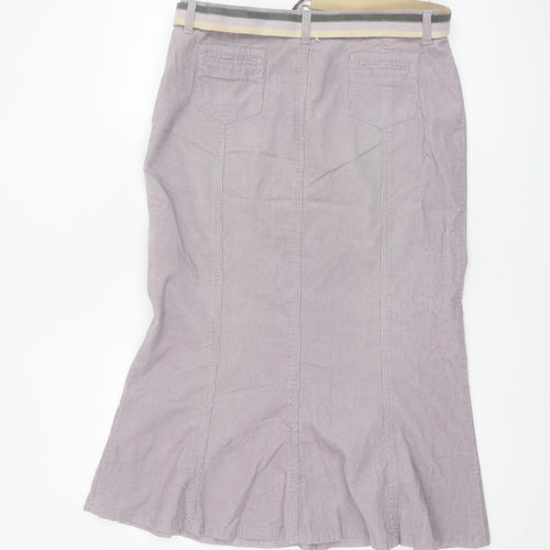 Principles Women Purple Corduroy Pencil Skirt Size 12