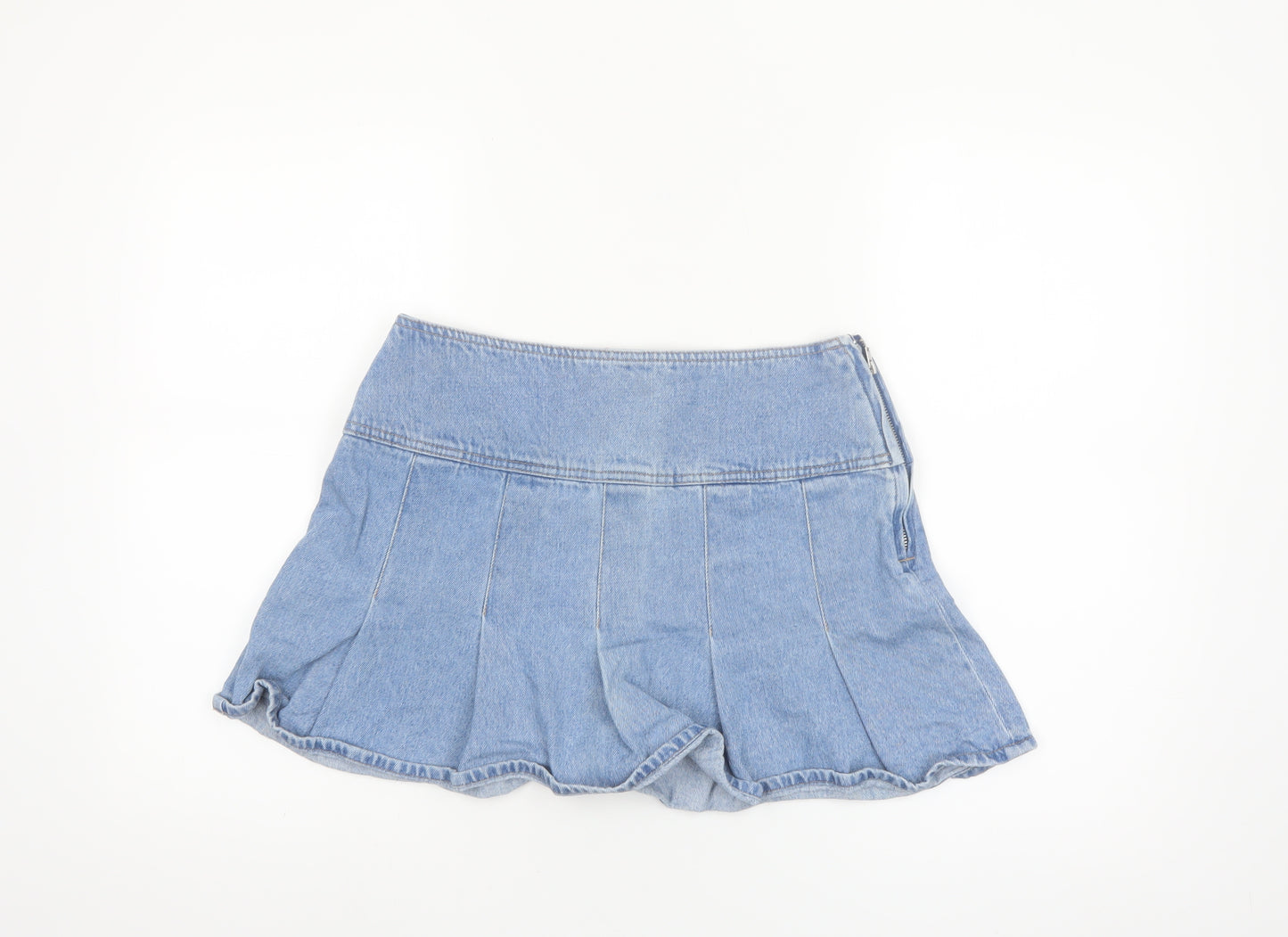 H&M Divided Women’s Blue Denim Flared Mini Skirt Size S