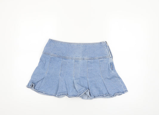 H&M Divided Women’s Blue Denim Flared Mini Skirt Size S