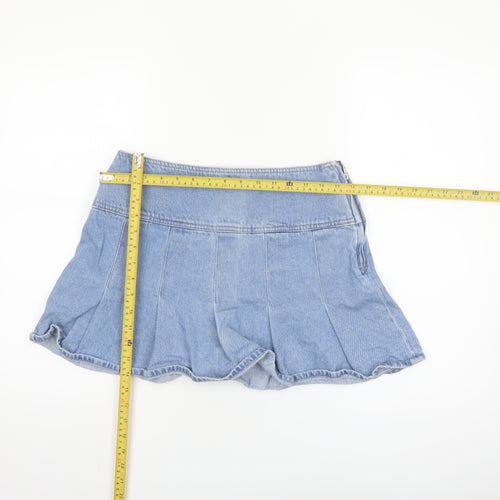 H&M Divided Women’s Blue Denim Flared Mini Skirt Size S