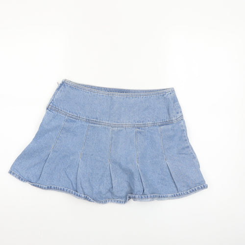 H&M Divided Women’s Blue Denim Flared Mini Skirt Size S