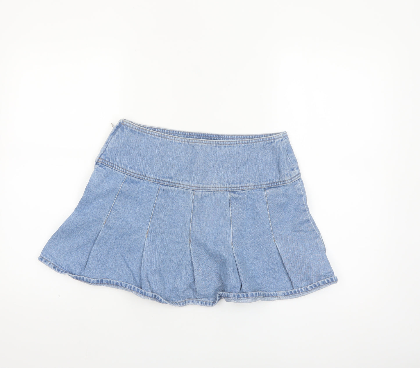 H&M Divided Women’s Blue Denim Flared Mini Skirt Size S