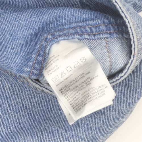 H&M Divided Women’s Blue Denim Flared Mini Skirt Size S