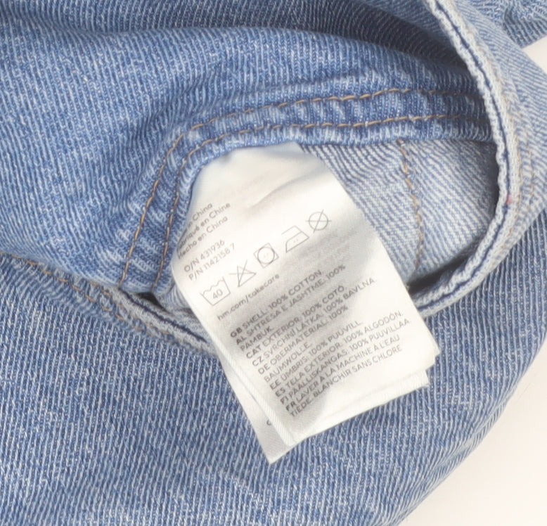 H&M Divided Women’s Blue Denim Flared Mini Skirt Size S
