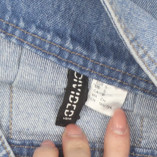 H&M Divided Women’s Blue Denim Flared Mini Skirt Size S