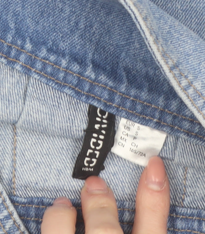 H&M Divided Women’s Blue Denim Flared Mini Skirt Size S