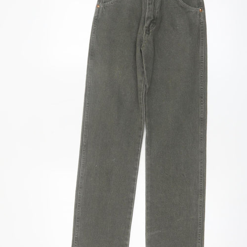 Wrangler Womens Grey 14 Slim High Rise Straight Jeans