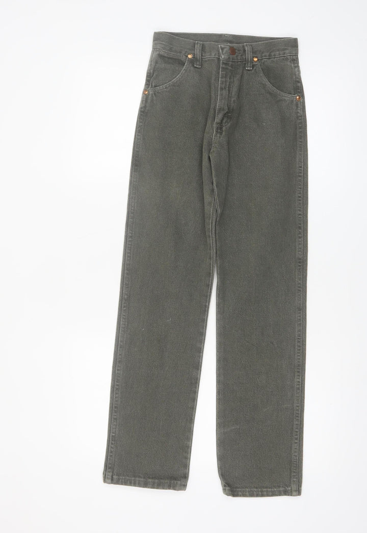 Wrangler Womens Grey 14 Slim High Rise Straight Jeans