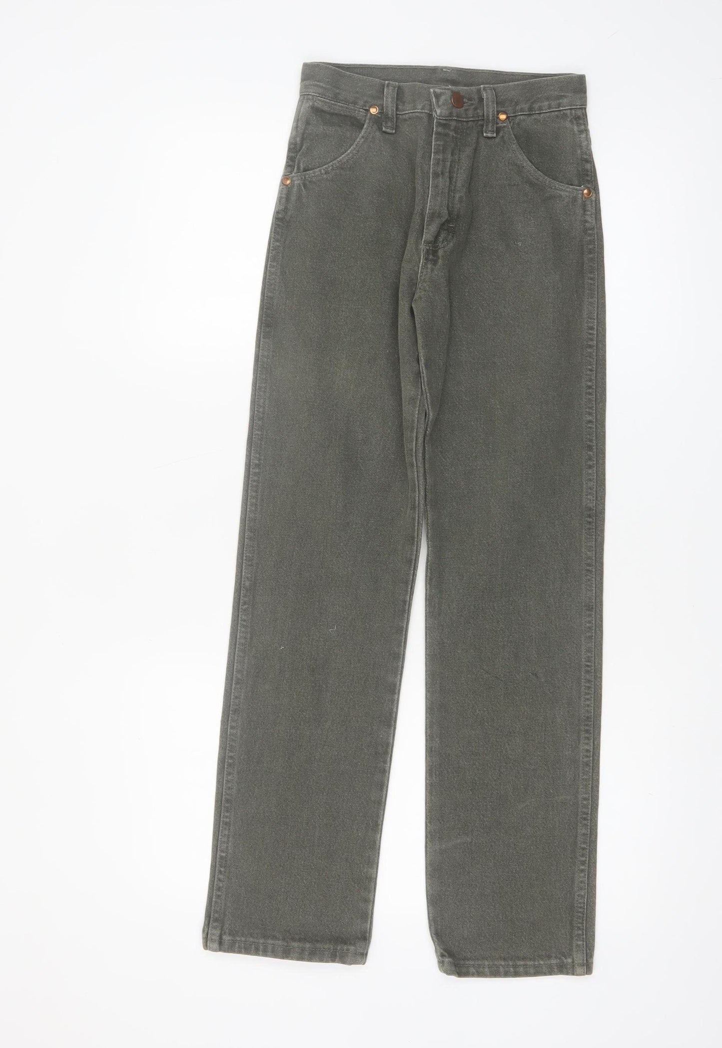 Wrangler Womens Grey 14 Slim High Rise Straight Jeans