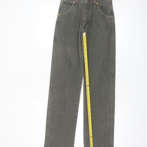 Wrangler Womens Grey 14 Slim High Rise Straight Jeans