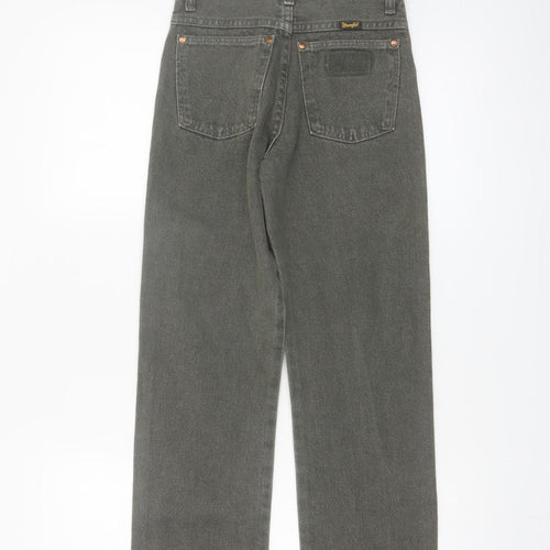 Wrangler Womens Grey 14 Slim High Rise Straight Jeans
