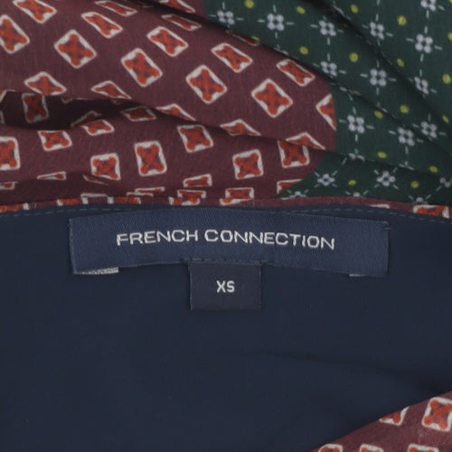 French Connection Women's Multicoloured XS Sleeveless Geometric Shift Dress