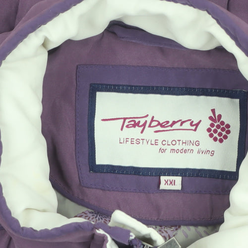 Tayberry Women’s Purple 2XL Quilted Bodywarmer Waistcoat