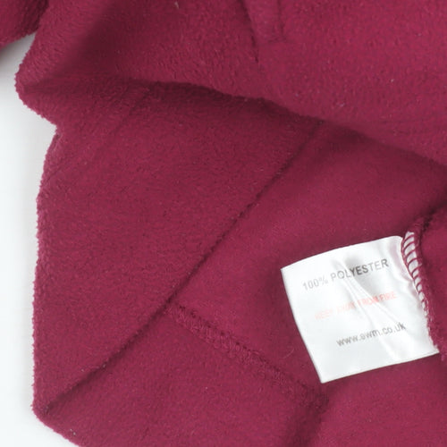 Isle Womens Red Fleece Full Zip Jacket Size M 14-16