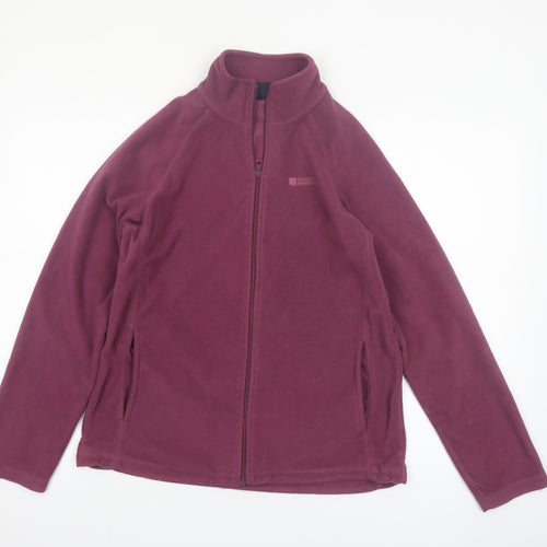 Mountain Warehouse Womens Purple Fleece Jacket UK 14 Full Zip