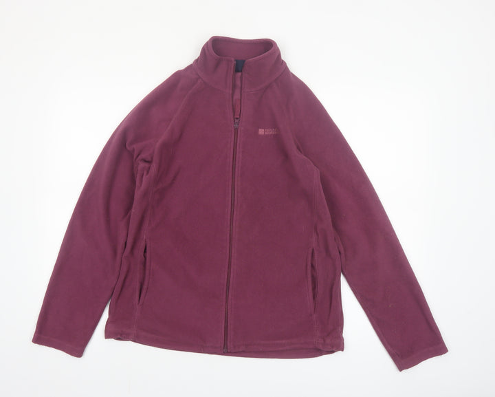 Mountain Warehouse Womens Purple Fleece Jacket UK 14 Full Zip