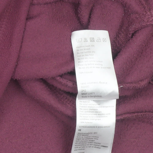 Mountain Warehouse Womens Purple Fleece Jacket UK 14 Full Zip