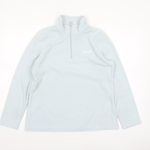 Regatta Women's Blue 1/4 Zip Fleece Sweatshirt UK 14