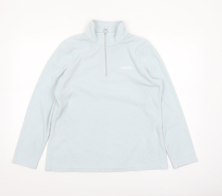 Regatta Women's Blue 1/4 Zip Fleece Sweatshirt UK 14