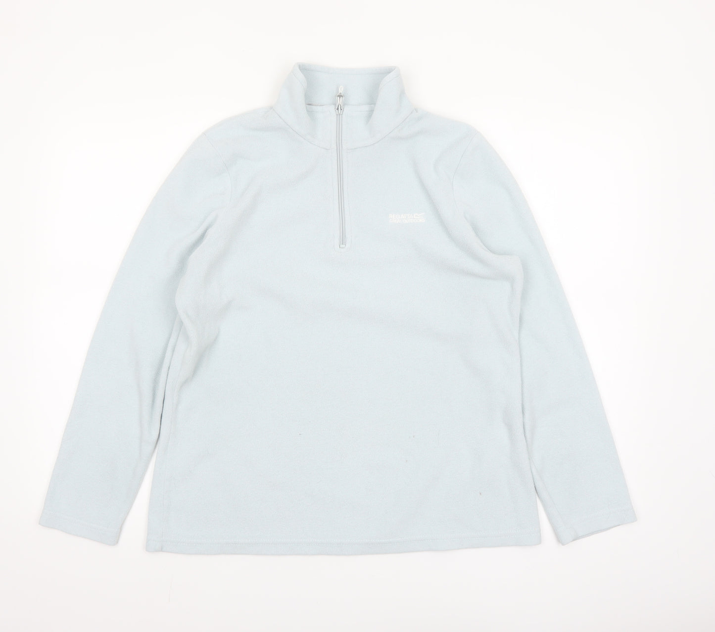 Regatta Women's Blue 1/4 Zip Fleece Sweatshirt UK 14